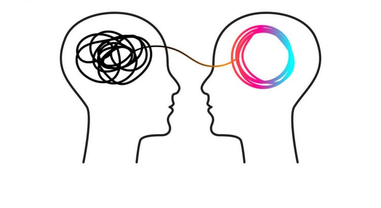 illustration cerveau d'un bilingue vs un non bilingue