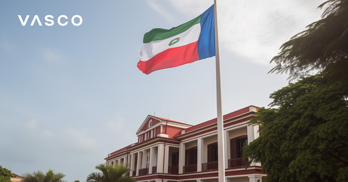 Drapeau de la Guinée équatoriale.