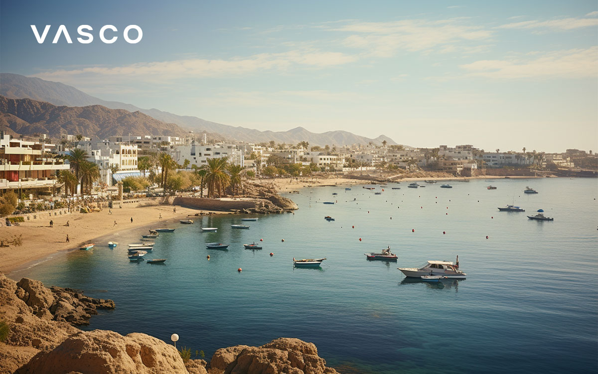 Vue de la baie de Naama à Sharm El Sheikh, Égypte.